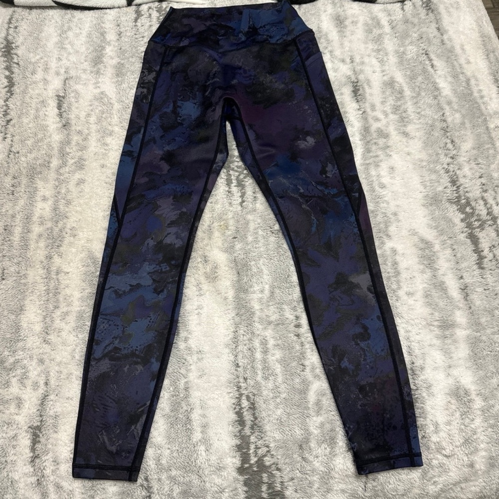 Blue and Black Patterned Leggings